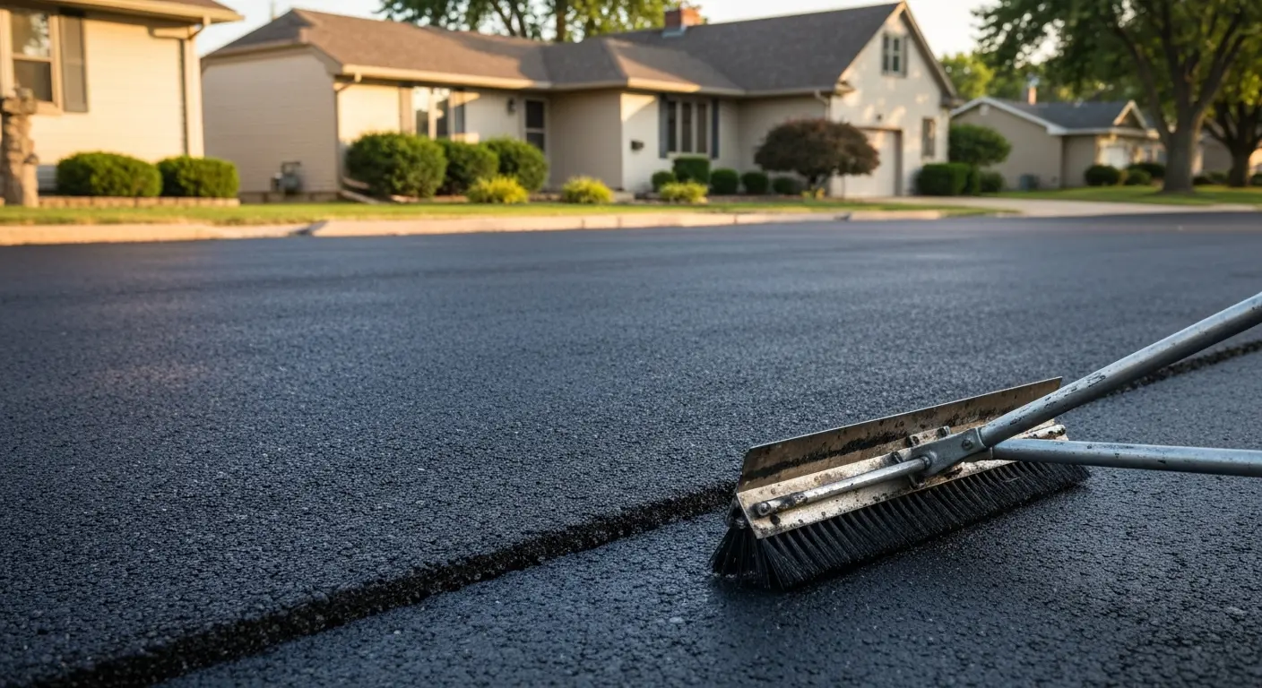 Chip and tar application