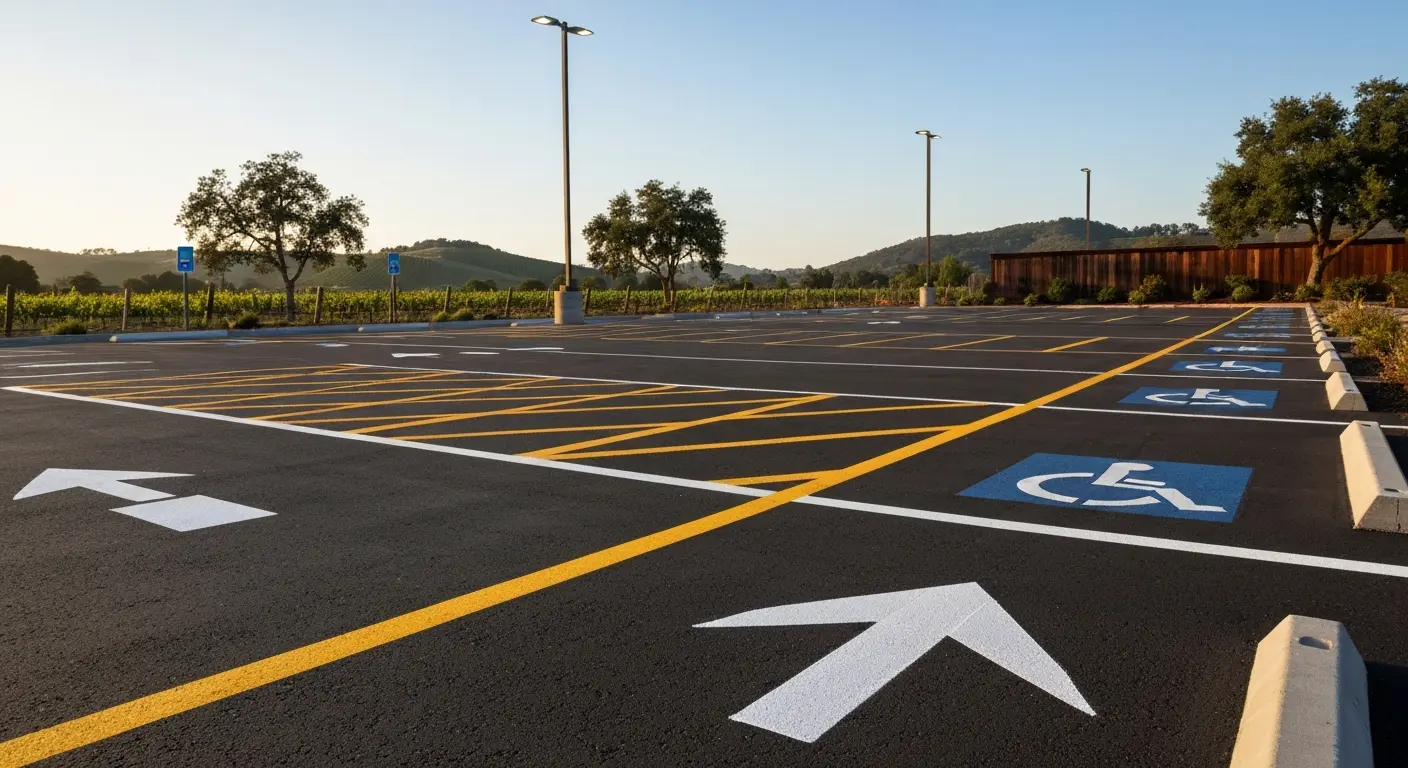 Commercial parking lot