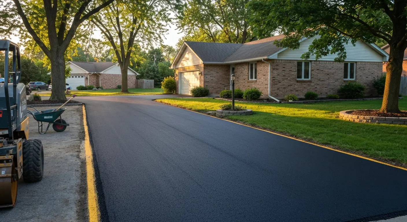 Residential driveway paving