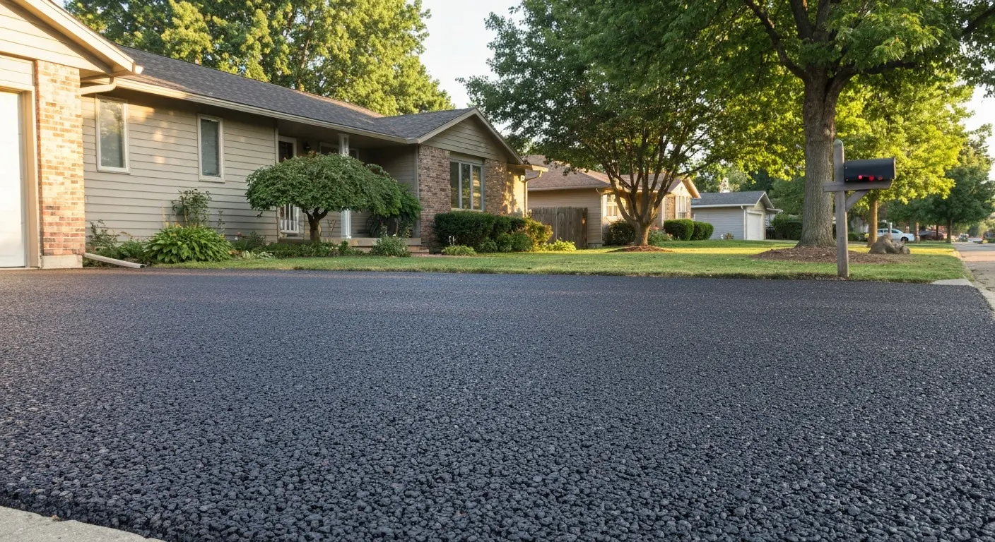 Residential chip seal driveway