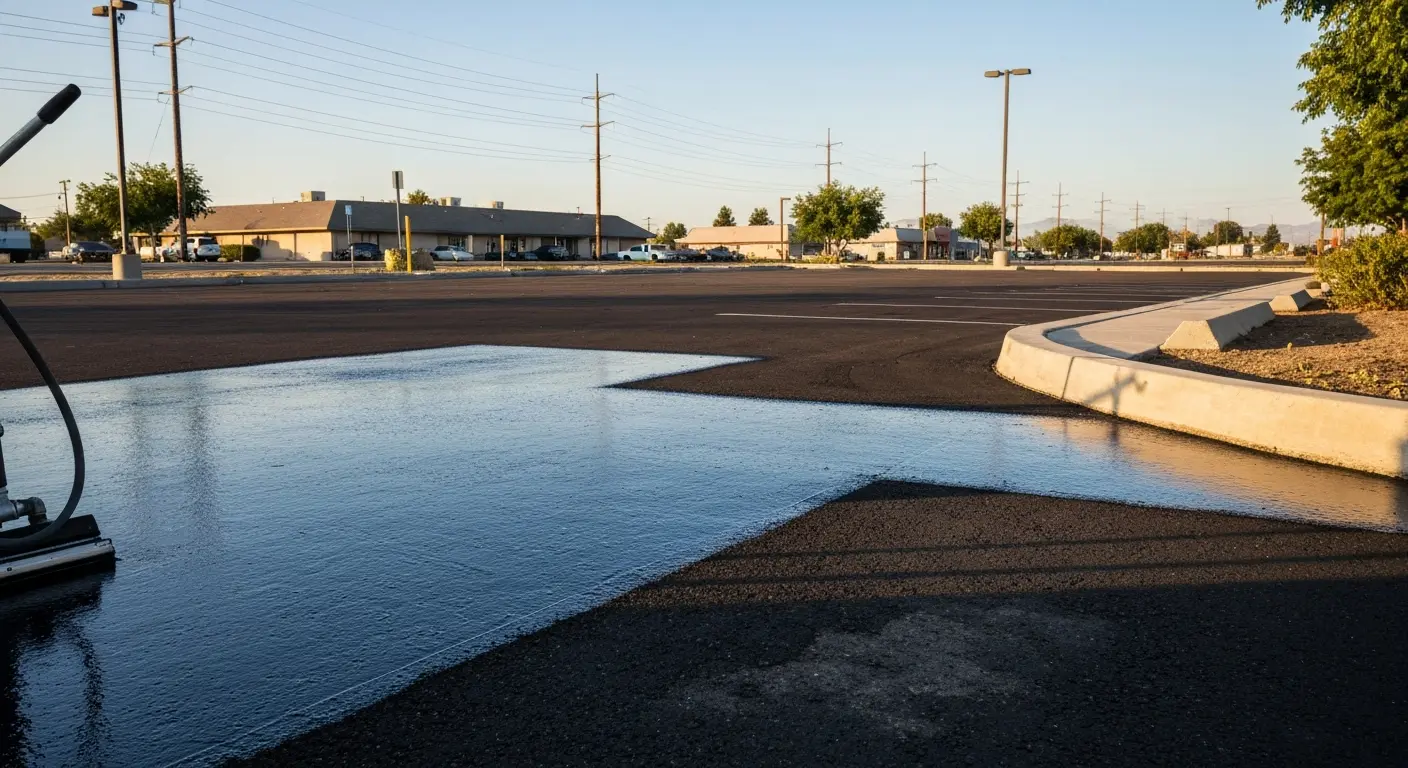 Asphalt sealcoating service