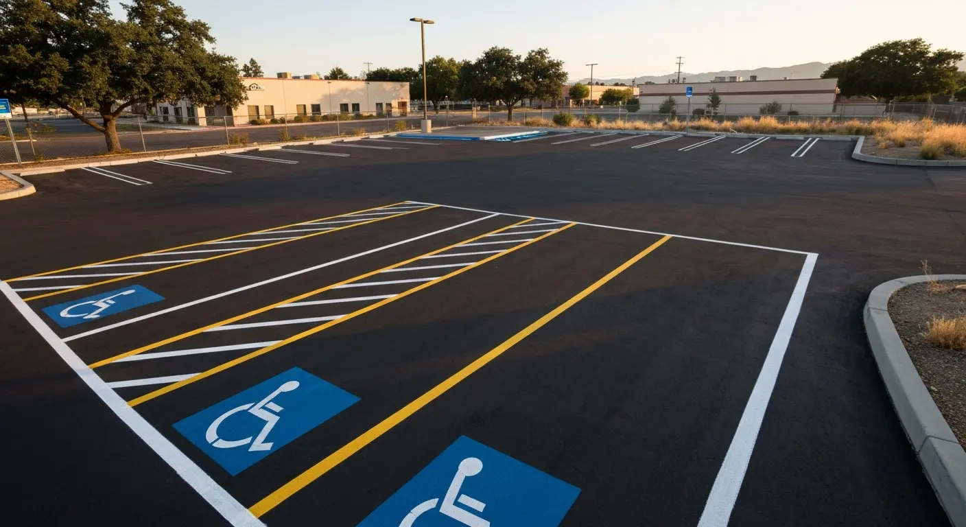 Commercial parking lot