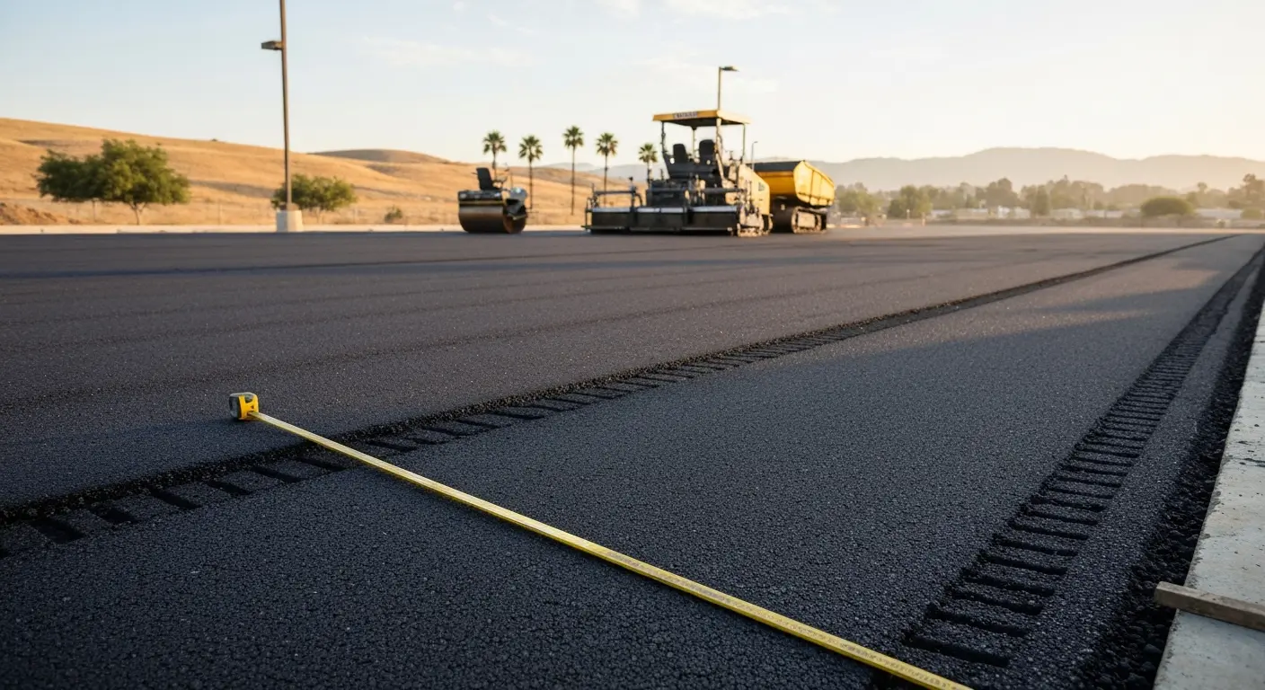 Heavy equipment on asphalt