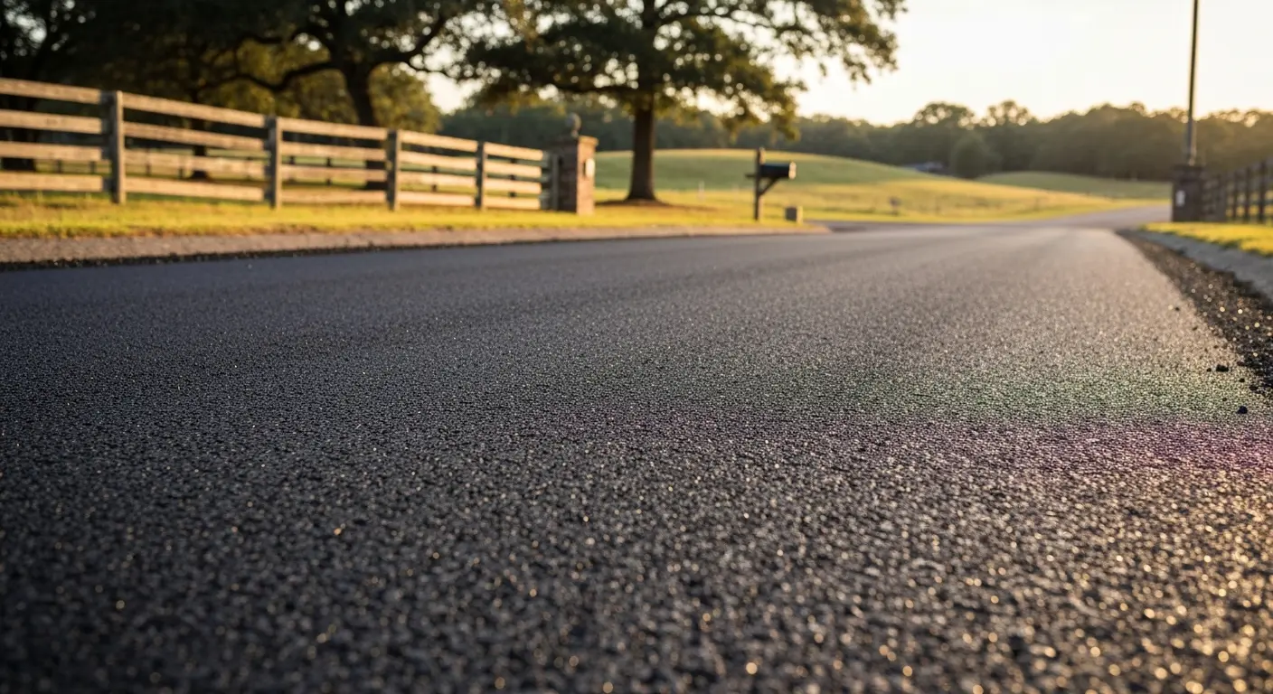 Chip seal application on rural access road