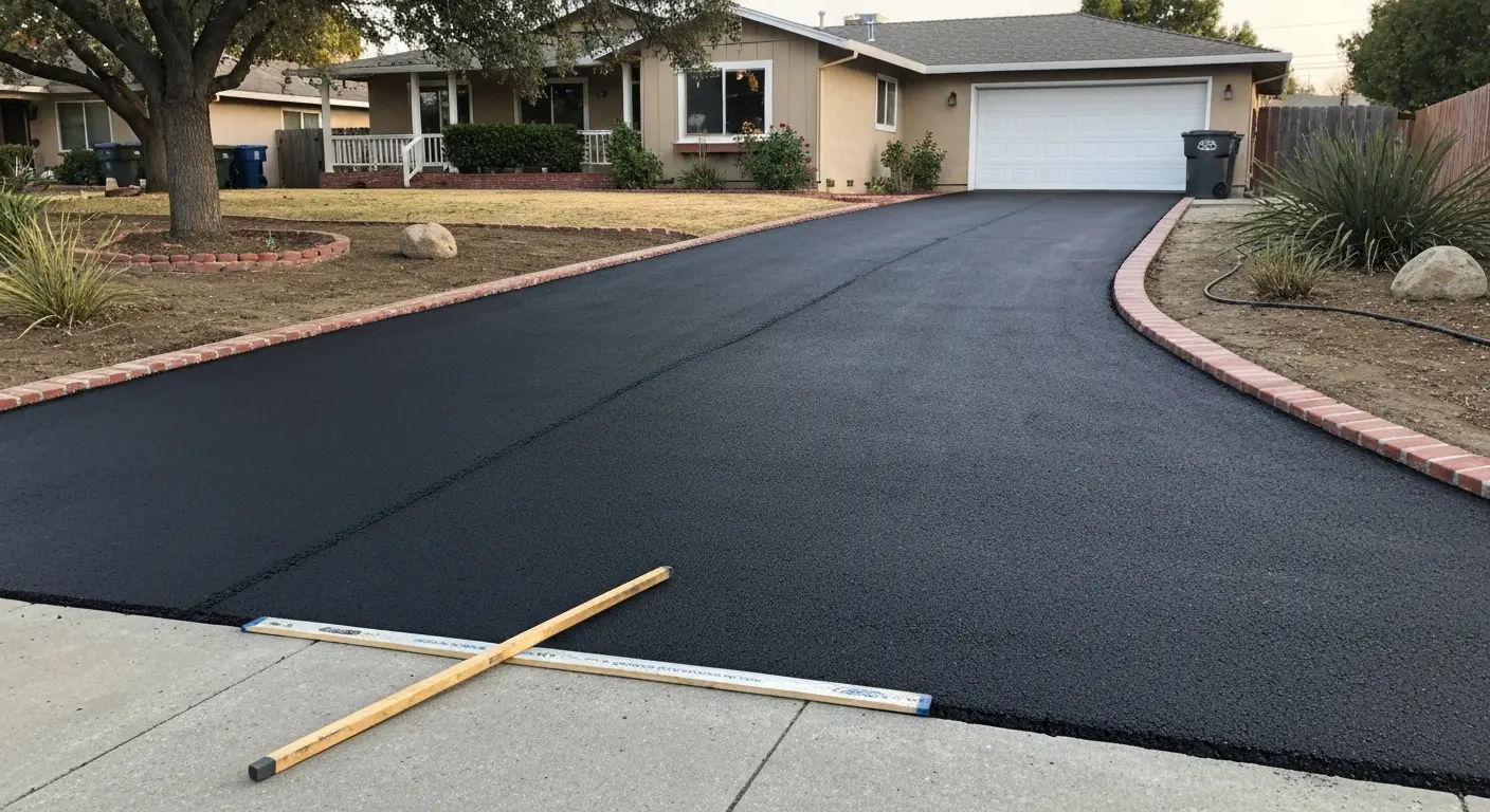 Residential asphalt driveway