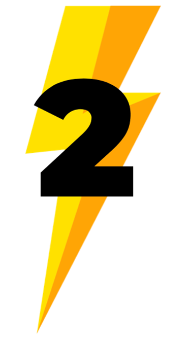 Lightning bolt with number 2 for Installation & Inspection solar in Utah County, Utah
