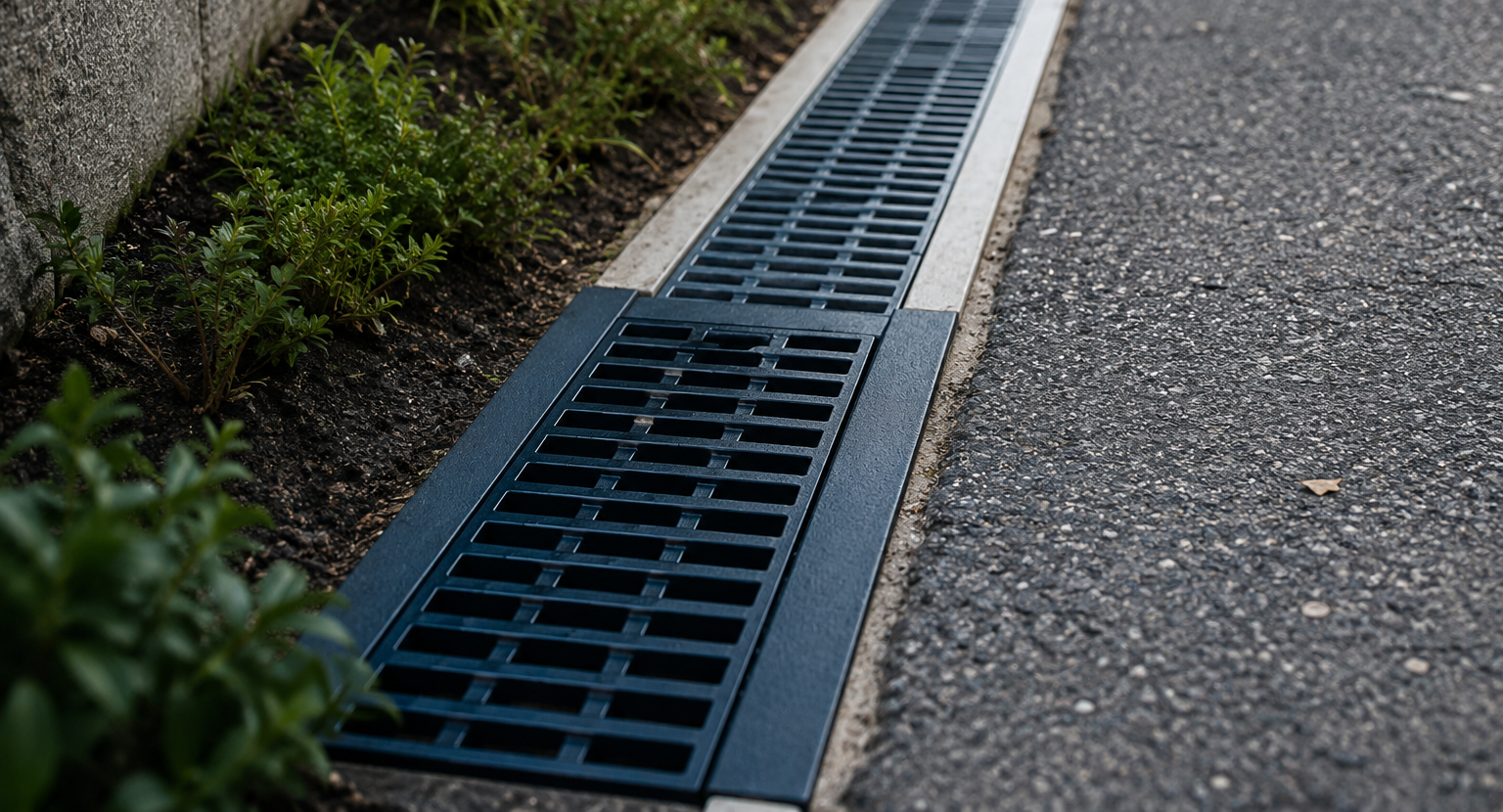 Outdoor stormwater channel drain grate