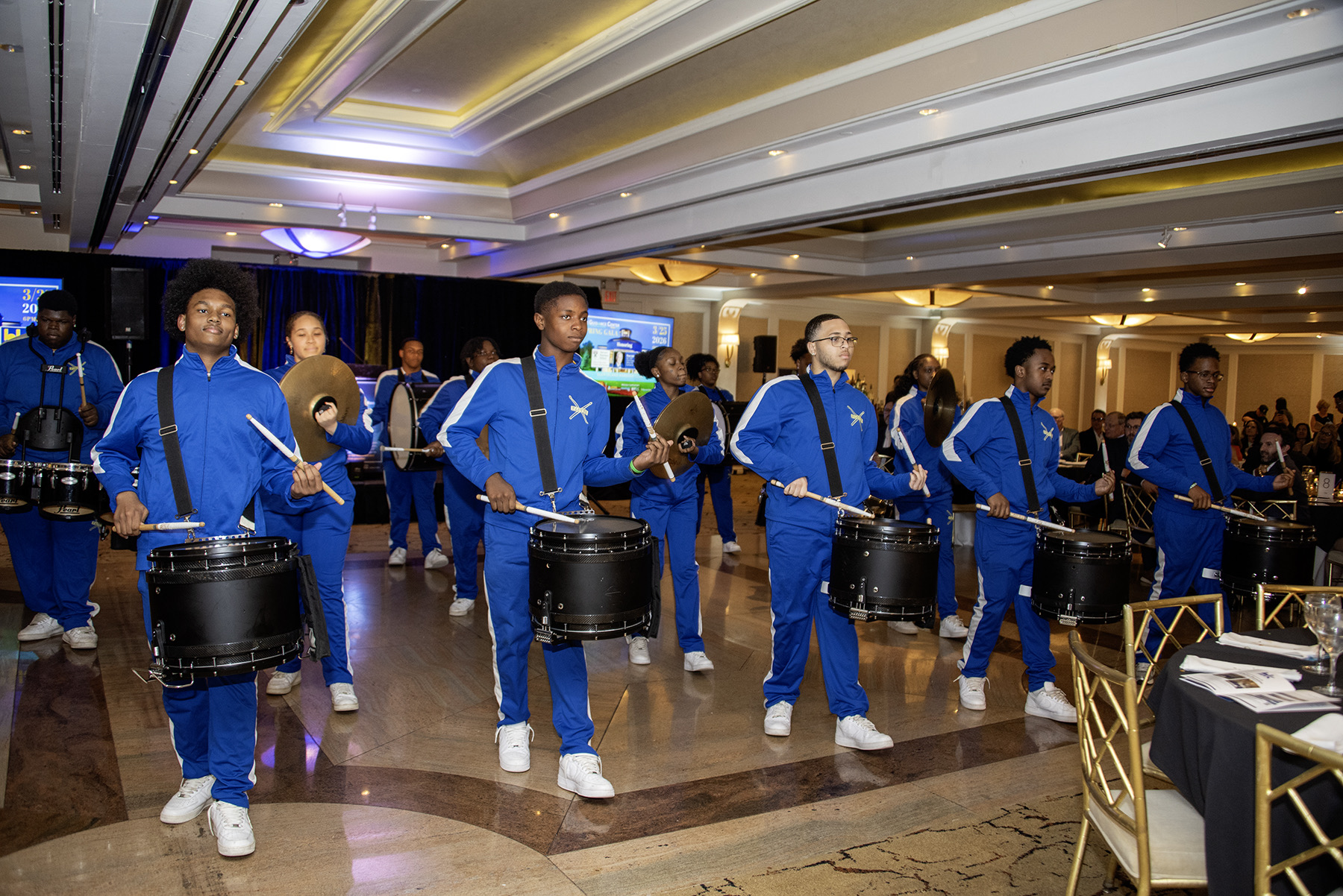 X-Factor Drumline in performance at the Guidance Center of Westchester Spring Gala