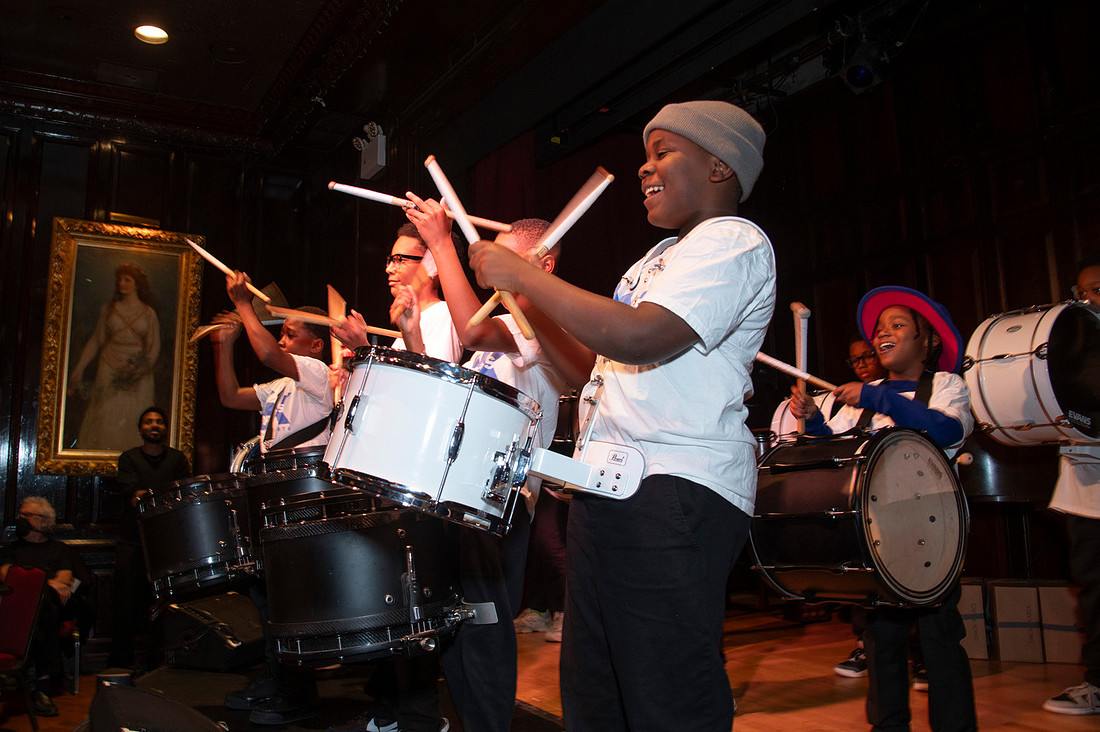 BK Steppers Drumline Academy in performance