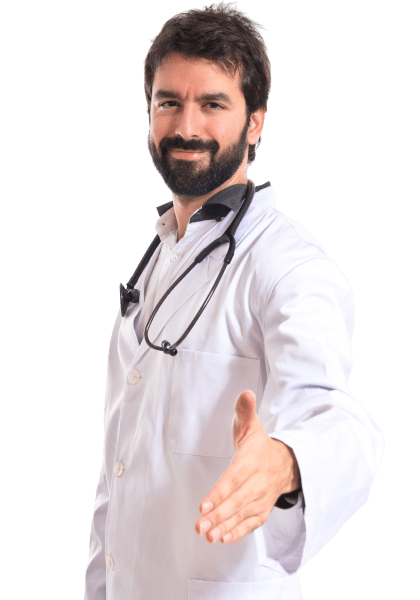 Medicare advisor with a doctor