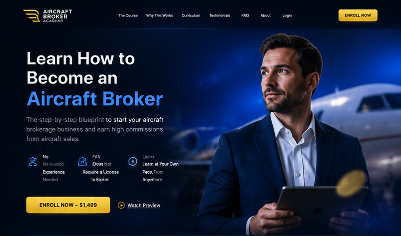 Aircraft broker, Websites