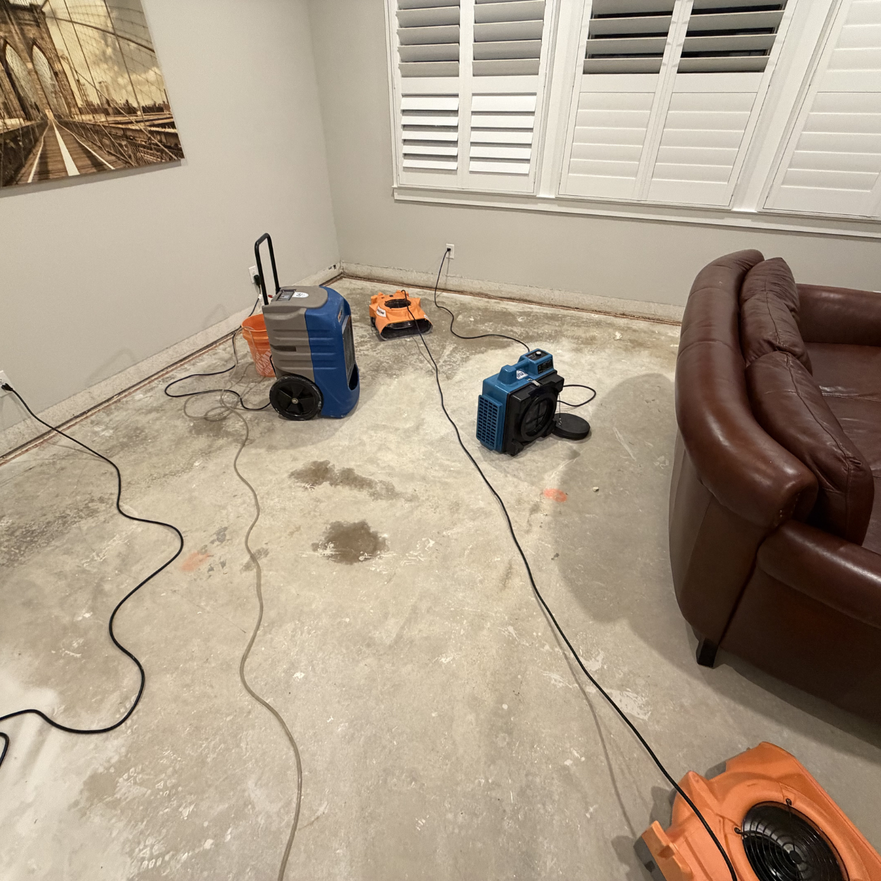 Water damage restoration project
