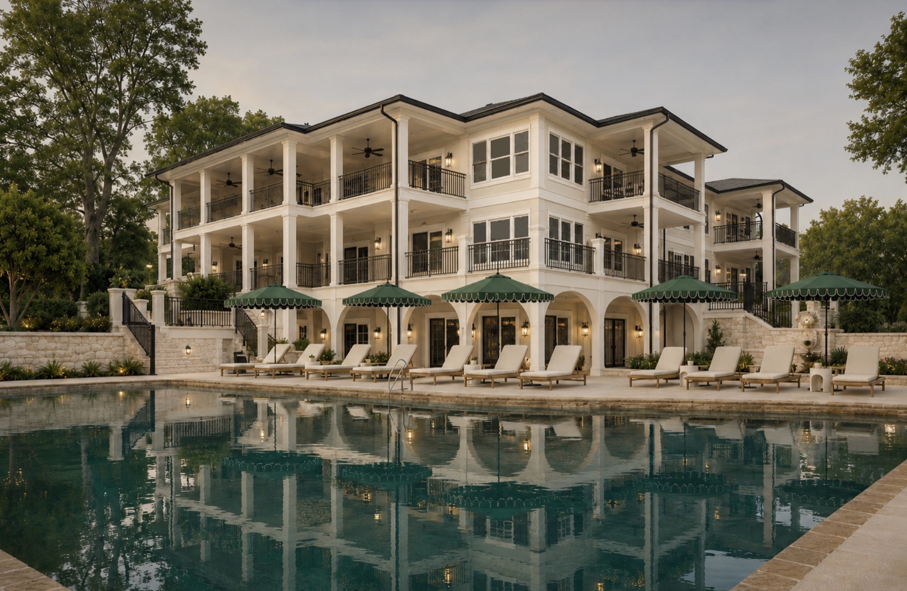 Rendering of the Ellijay Resort pool and lodge
