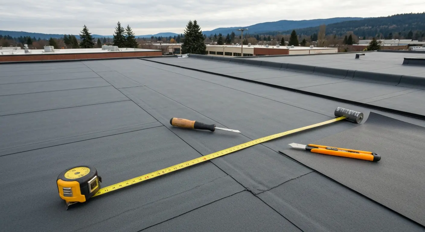 Commercial flat roof system