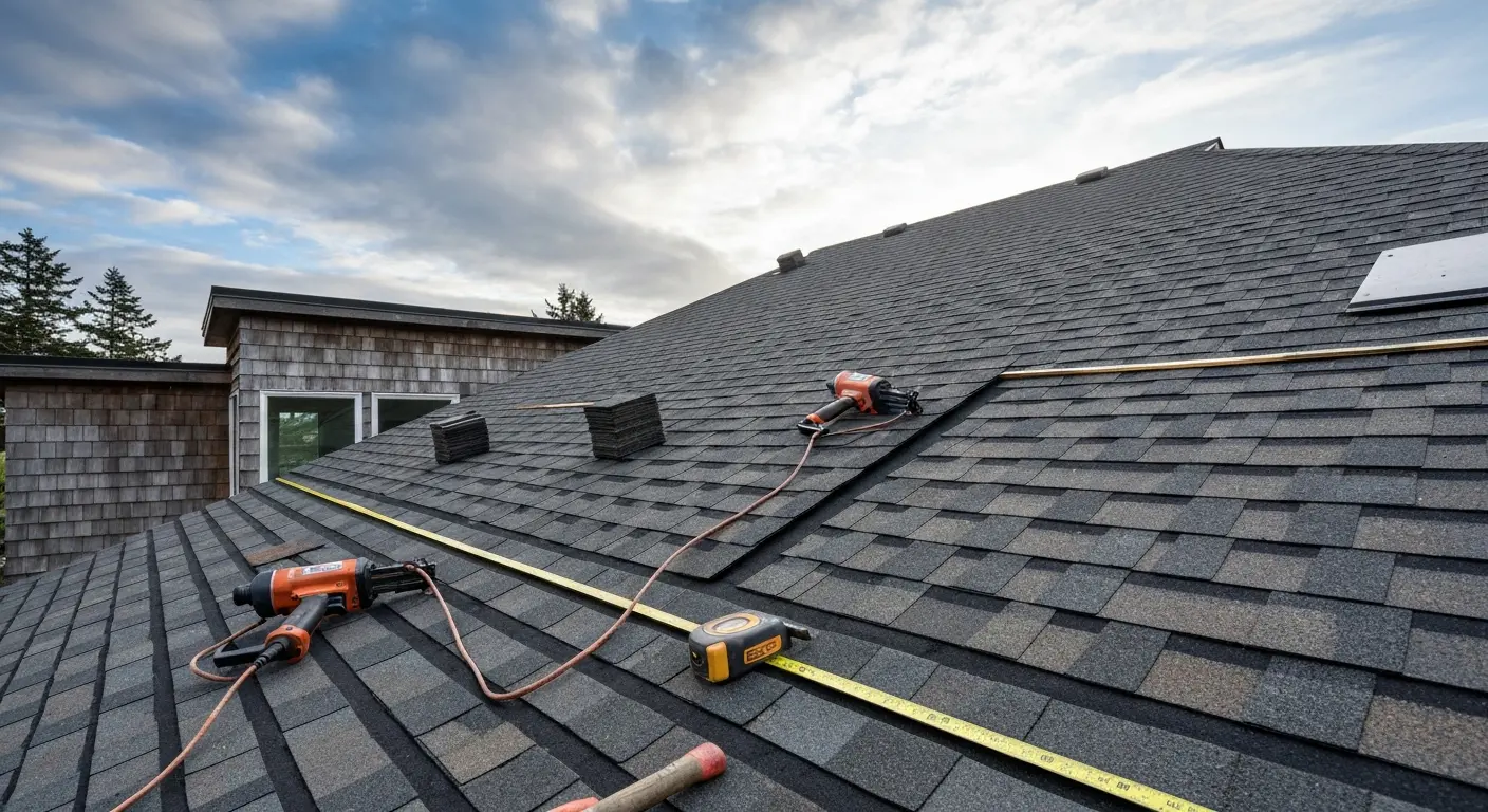 Asphalt shingle roofing installation