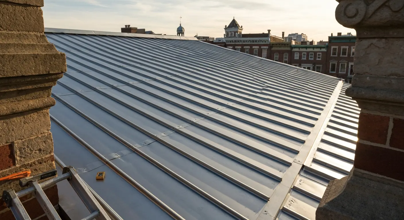Metal roof installation