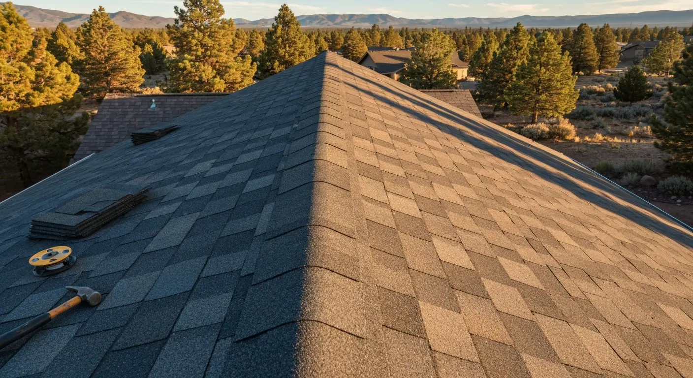 Asphalt shingle roof installation in Bend
