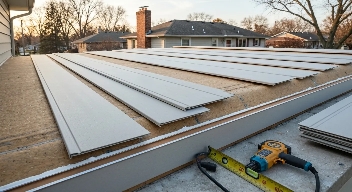 Siding installation project