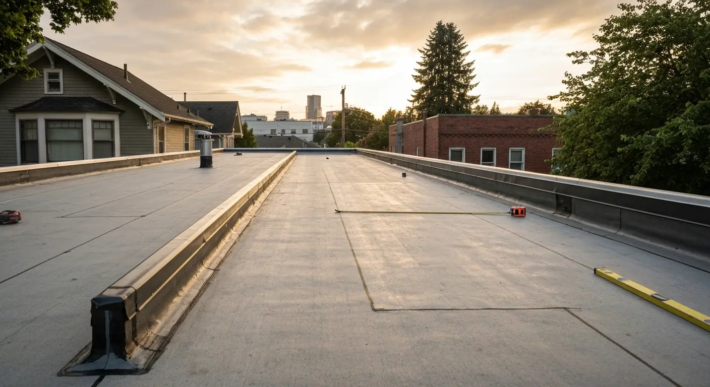 Flat roof installation