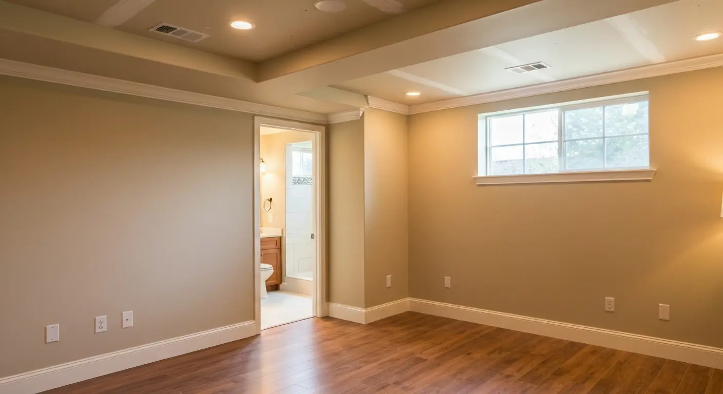 Finished basement bedroom