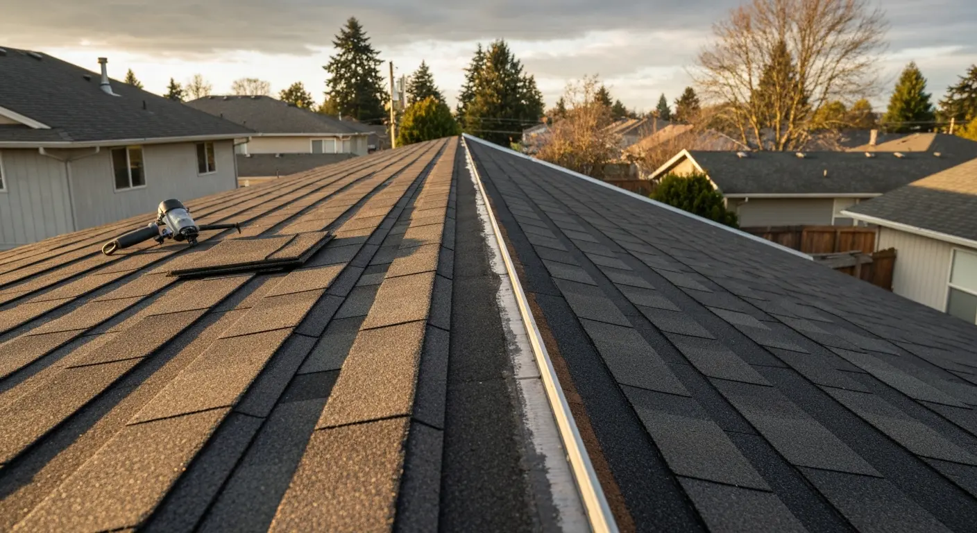 Asphalt shingle roof installation