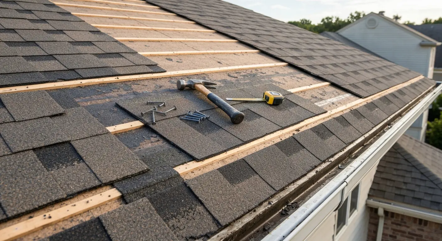 Storm damage roof repair