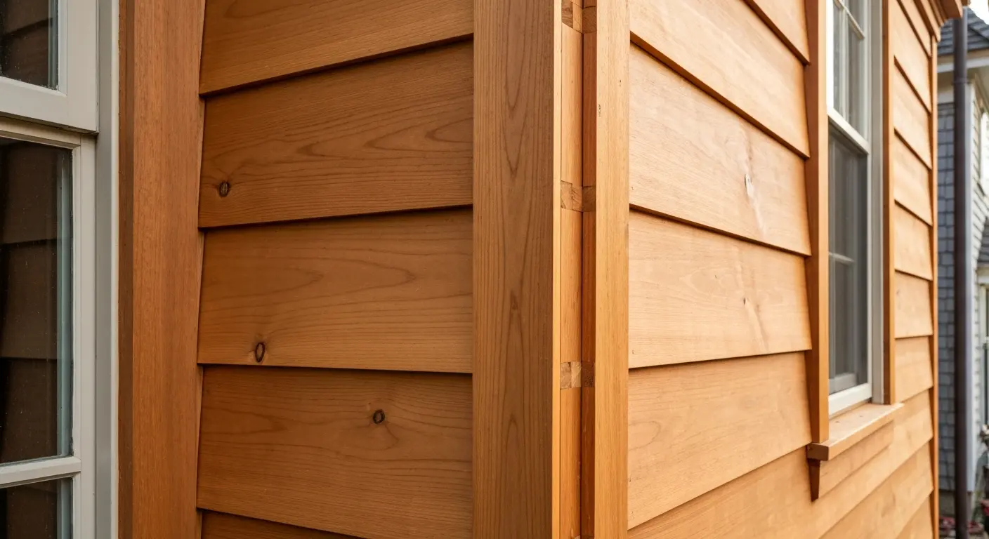 Wood siding installation