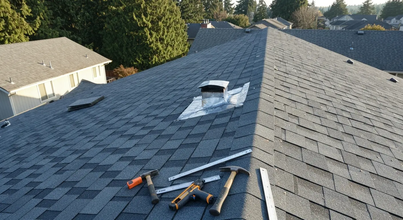 Asphalt shingle roof installation