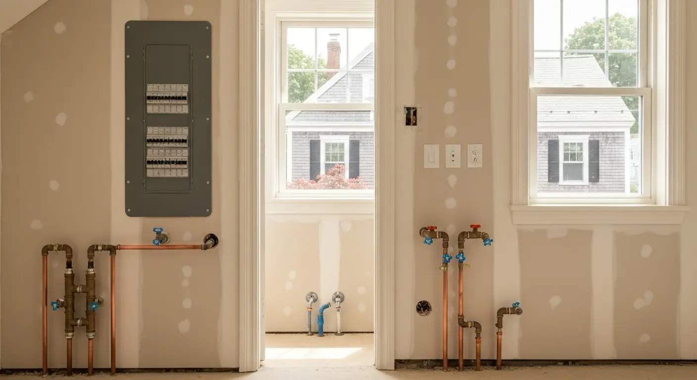 Electrical and plumbing work