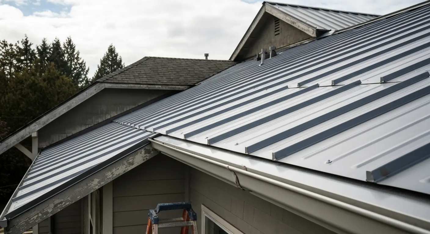 Metal roofing installation