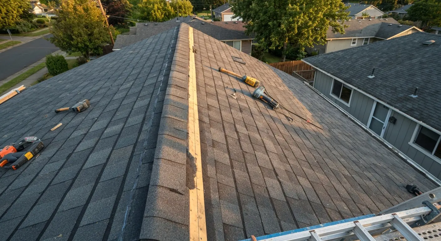 Storm damage roof repair