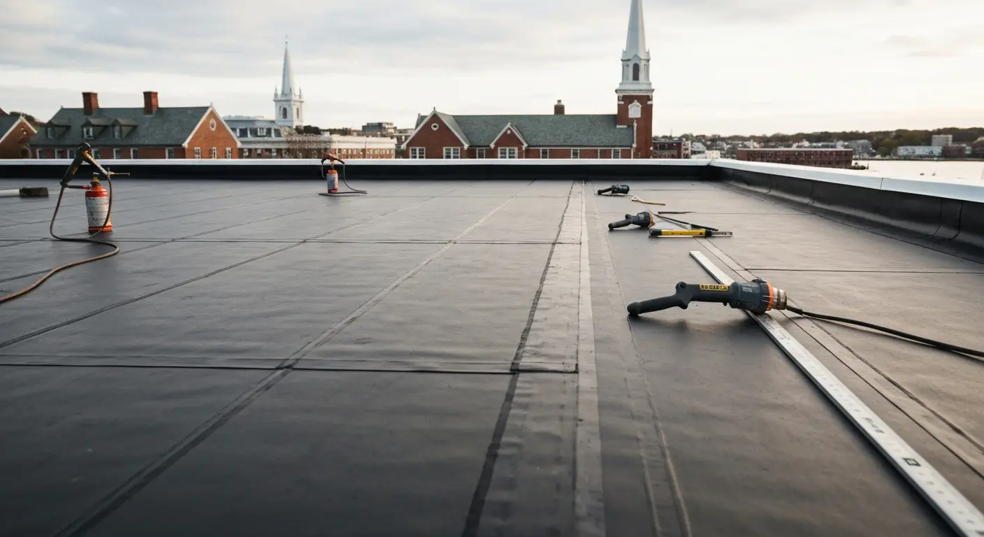 Flat roof installation