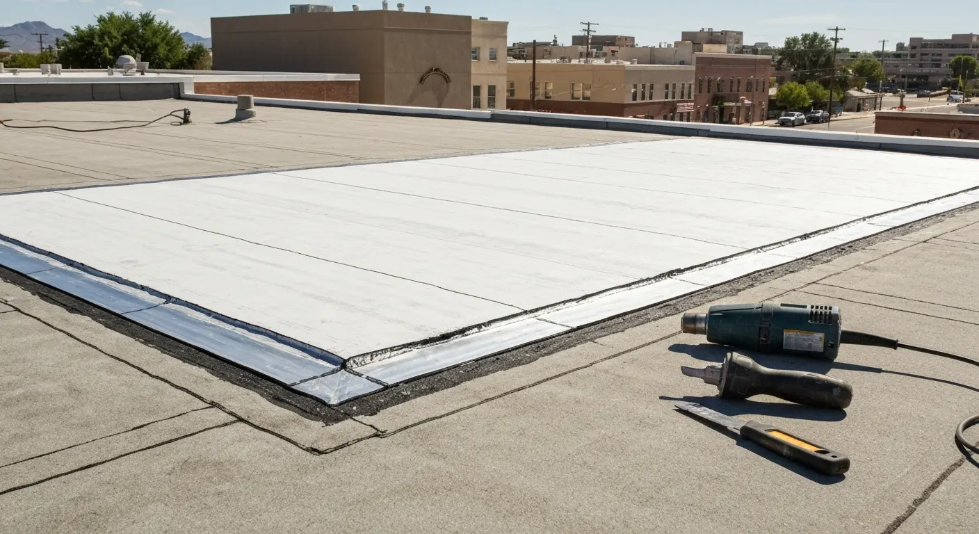 Flat roof membrane repair