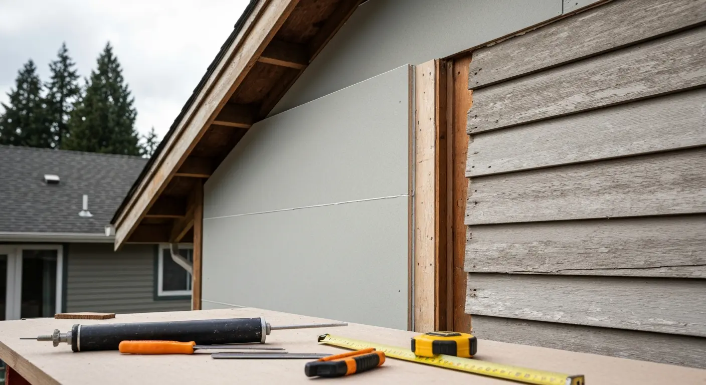 Fiber cement siding repair