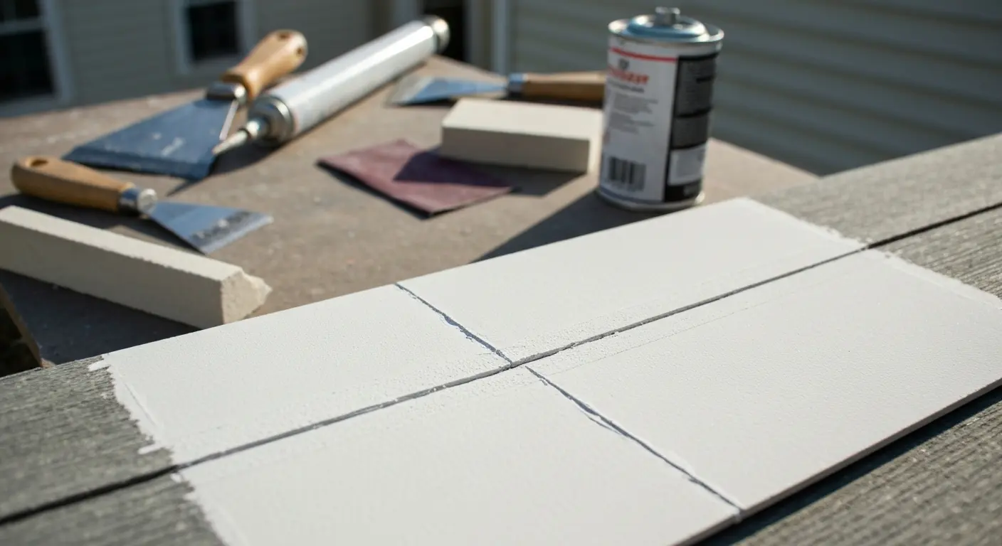 Fiber cement siding crack repair