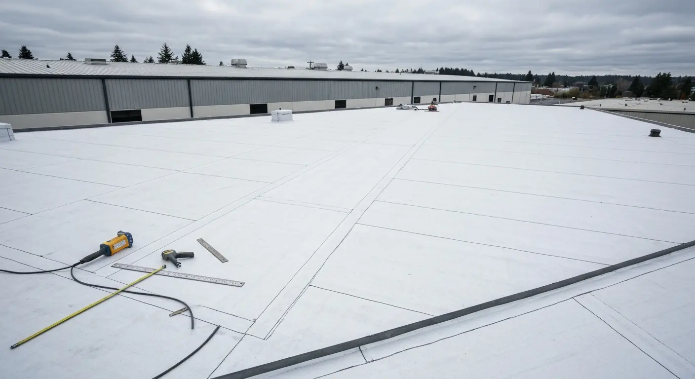 Flat roof installation