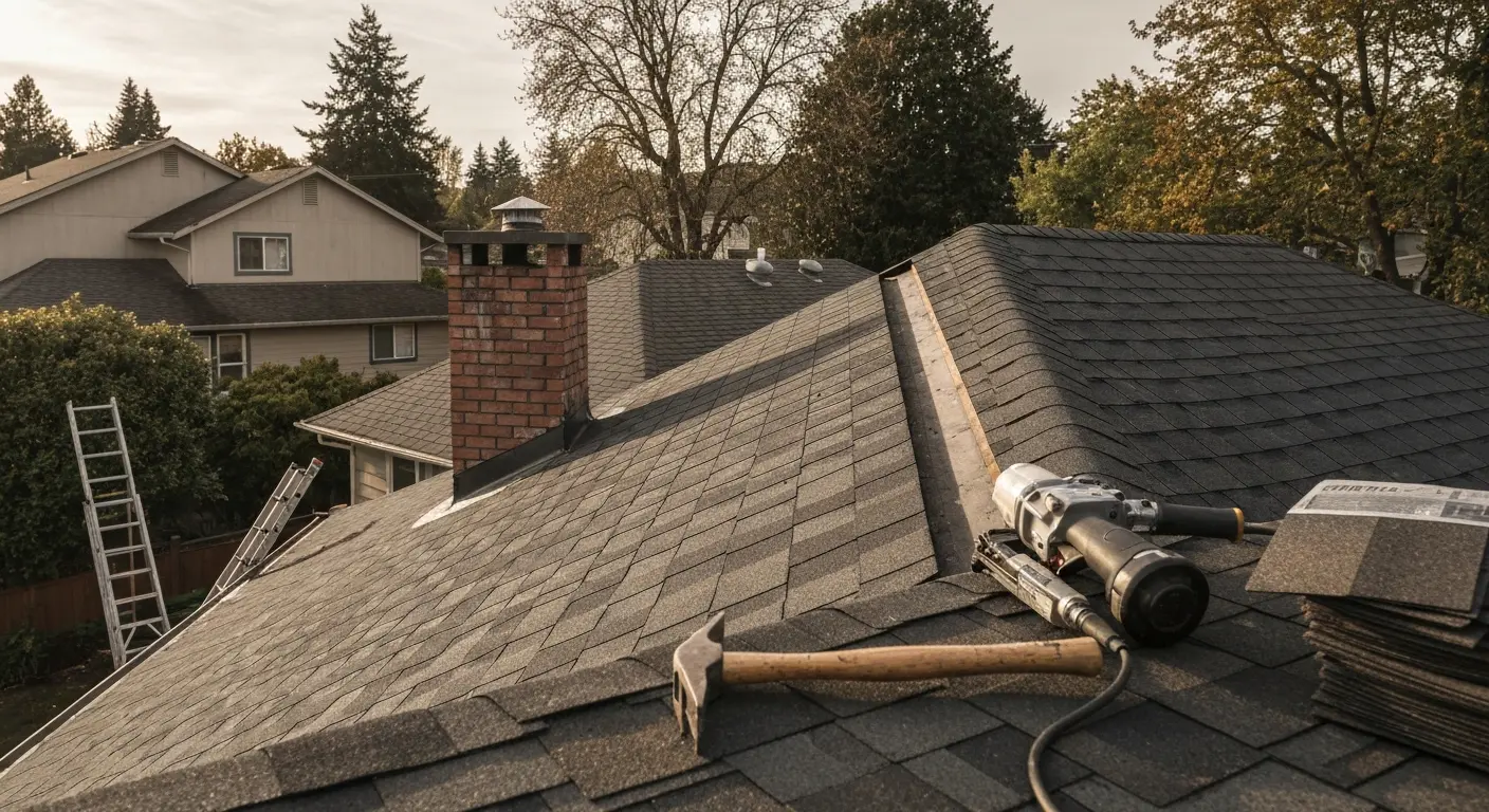 Roof replacement work