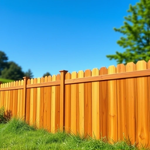 Completed wood fence installation in Cohutta GA, showcasing natural grain and rich brown hue against green grass.