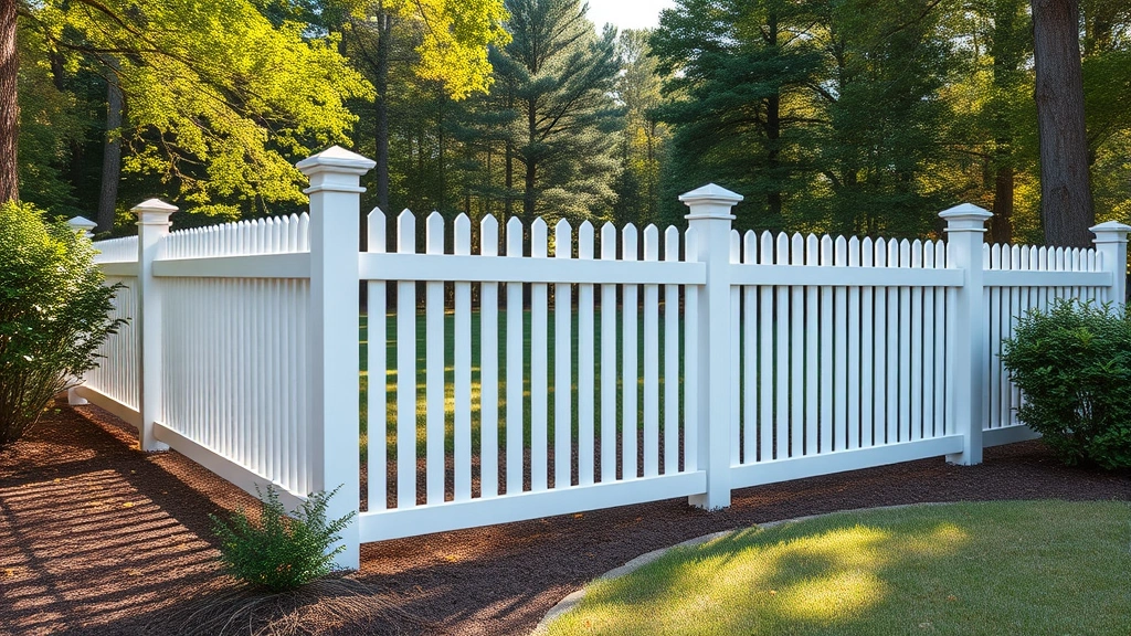 Fencing in White, GA with a beautiful landscape and clear blue sky in the background