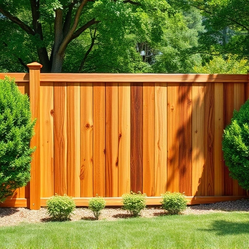 Beautiful wooden fence installation in Rock Spring GA surrounded by lush greenery and a well-maintained lawn.