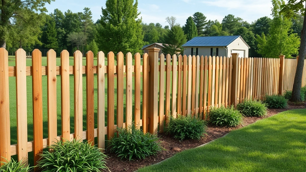 Fencing in Piedmont, AL with a scenic background and clear blue sky.