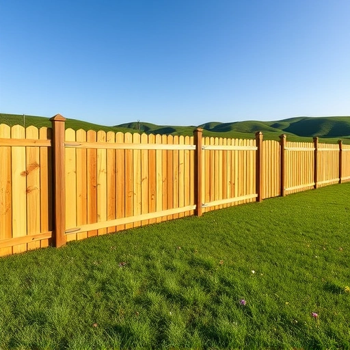 Completed wooden fencing installation in Resaca GA, showcasing craftsmanship and harmony with a manicured lawn.