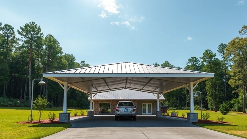 Carport construction project in Cohutta GA showcasing a new structure being built.