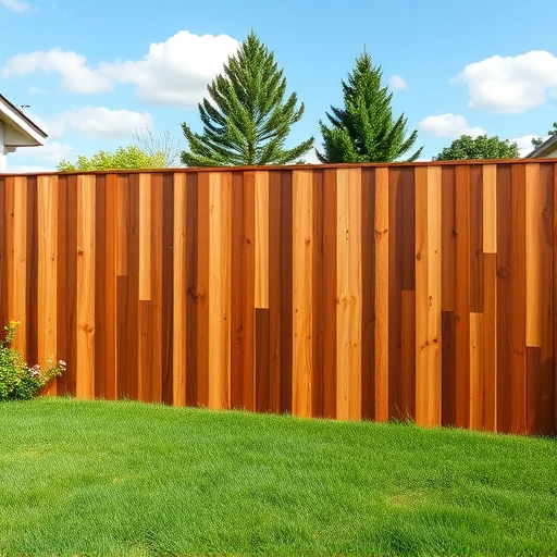Completed wooden fence repair in Cohutta GA, featuring deep brown finish, lush grass, and serene suburban setting.