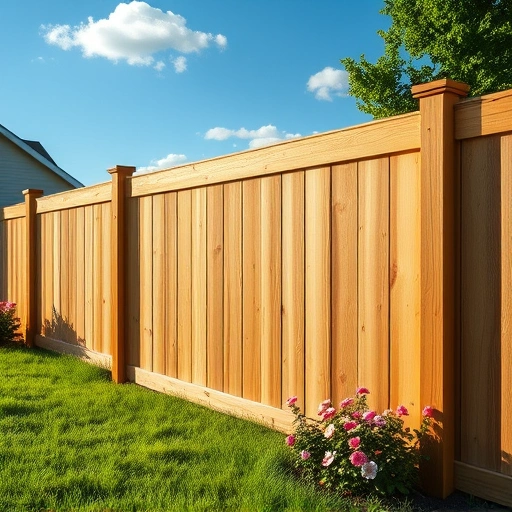 Completed wooden fencing installation in Piedmont AL, showcasing craftsmanship with natural finish and lush green surroundings.