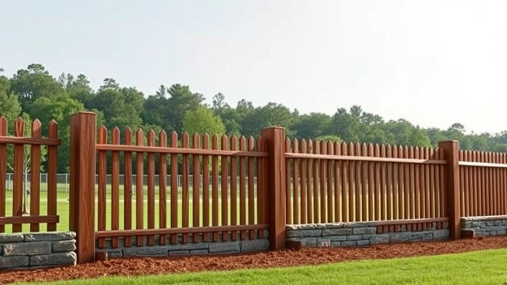 Fencing in Jasper, GA with a scenic backdrop of trees and hills.