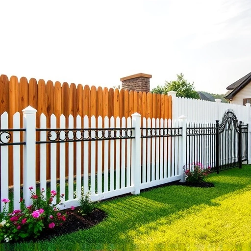 Completed fencing installation in Chickamauga GA featuring wooden, vinyl, and wrought iron styles amidst a lush landscape.