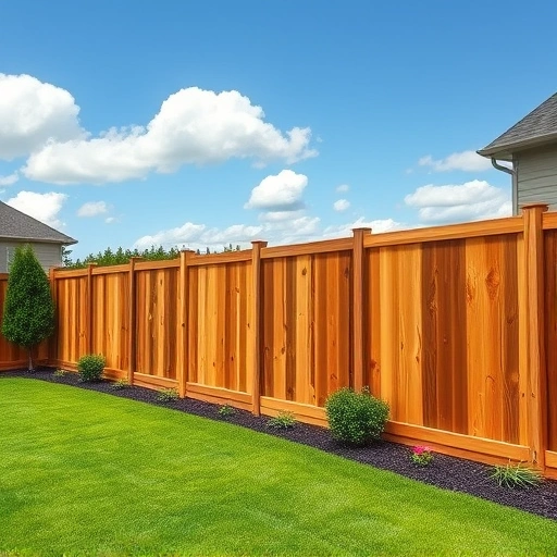 Completed wooden fencing project in Trenton GA, showcasing craftsmanship in a serene residential yard.