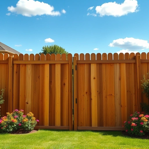 Completed wooden fence installation in Dalton GA, showcasing expert craftsmanship in a vibrant suburban backyard.