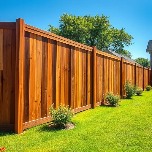 Completed fence repair in Cohutta GA with rich brown stains, vibrant yard, and serene sunlight filtering through trees.